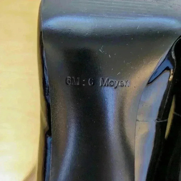 MARC FISHER heels leather black shoes VERY CUTE AND SEXY! size 6 IN GREAT CONDIT - Picture 3 of 10